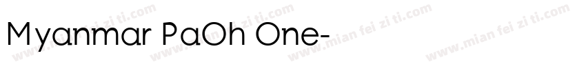 Myanmar PaOh One字体转换
